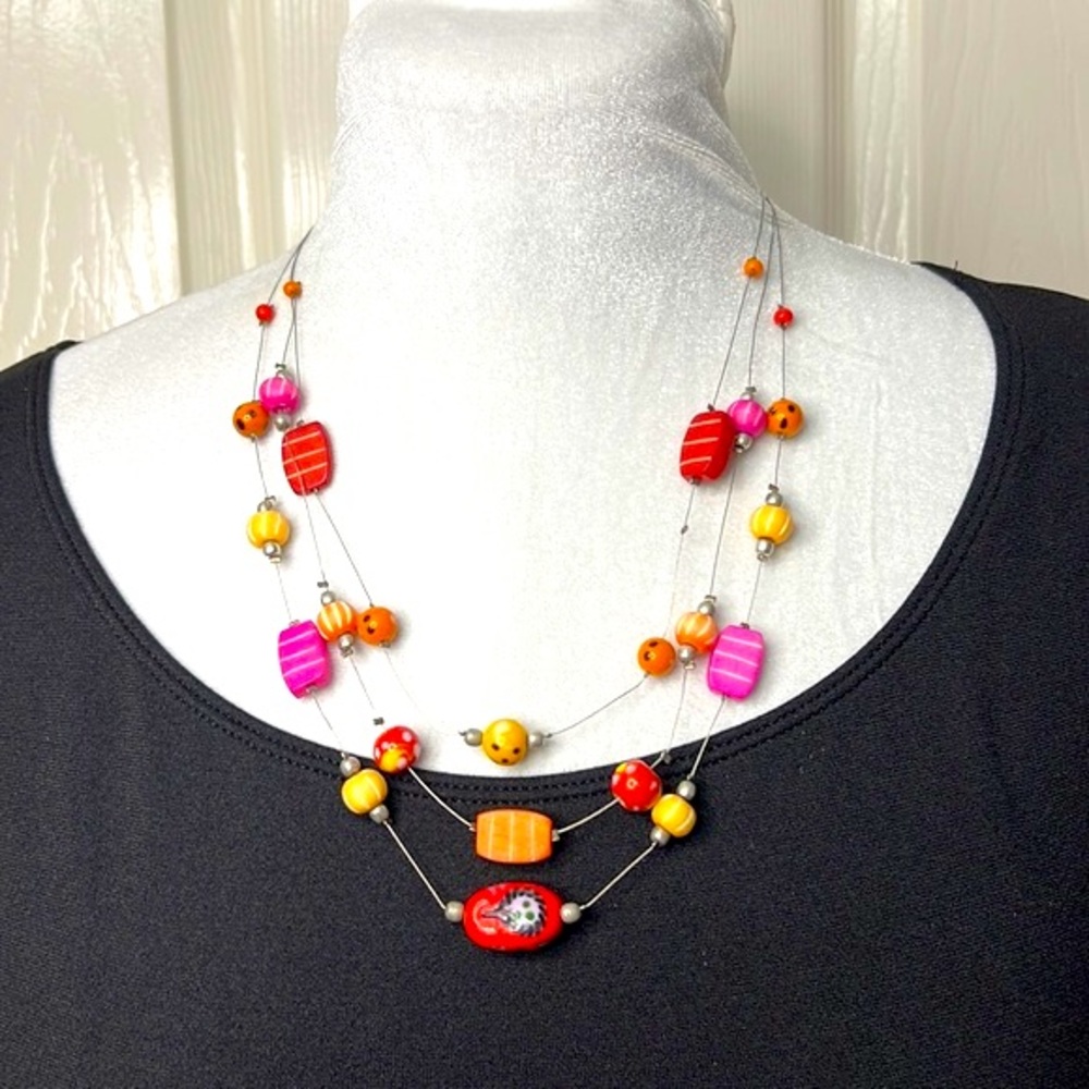 Shades of Spring Necklace, 2 Bracelets and Earrings Set